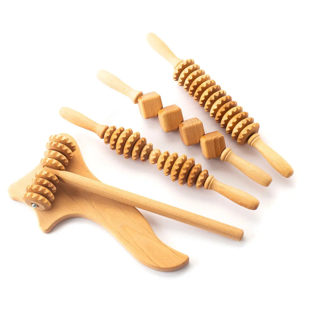 🌿 Kit de Maderothérapie 5 pièces – Massage Anti-Cellulite Professionnel